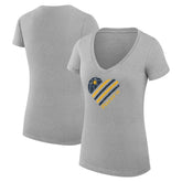 Indiana Pacers G-III 4Her by Carl Banks Women's Super-Slim Fit Lightweight Heart V-Neck T-Shirt