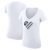 Brooklyn Nets G-III 4Her by Carl Banks Women's Super-Slim Fit Lightweight Heart V-Neck T-Shirt