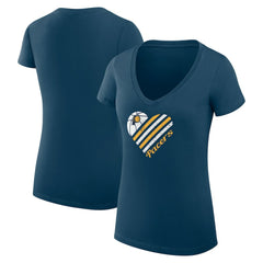 Indiana Pacers G-III 4Her by Carl Banks Women's Super-Slim Fit Lightweight Heart V-Neck T-Shirt