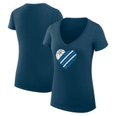 Oklahoma City Thunder G-III 4Her by Carl Banks Women's Super-Slim Fit Lightweight Heart V-Neck T-Shirt