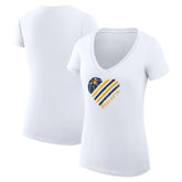 Indiana Pacers G-III 4Her by Carl Banks Women's Super-Slim Fit Lightweight Heart V-Neck T-Shirt