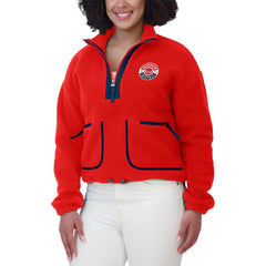 NHL Washington Capitals WEAR by Erin Andrews Women's Polar Fleece Half-Zip Jacket