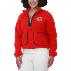 NHL Detroit Red Wings WEAR by Erin Andrews Women's Polar Fleece Half-Zip Jacket