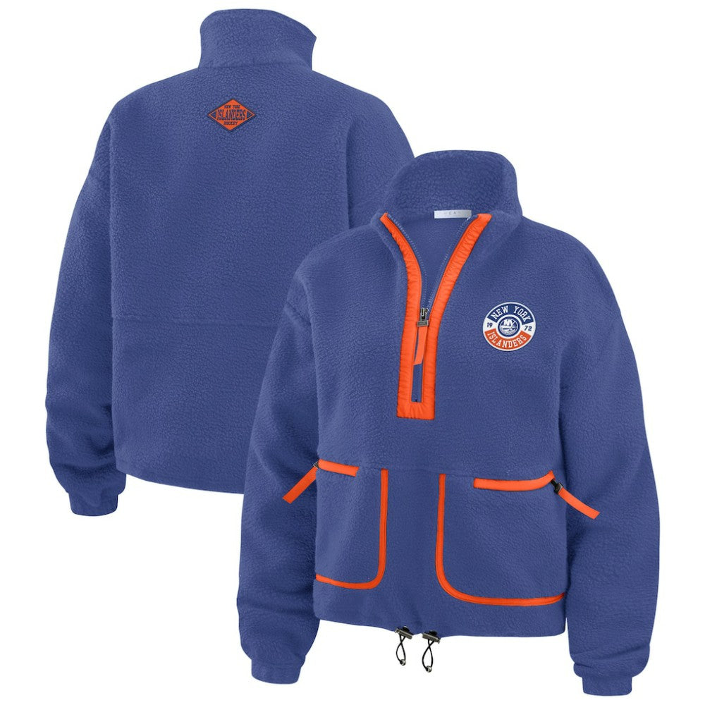 NHL New York Islanders WEAR by Erin Andrews Women's Polar Fleece Half-Zip Jacket