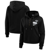 NHL Los Angeles Kings WEAR by Erin Andrews Women's Waffle-Knit Pullover Hoodie