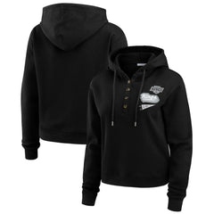 NHL Los Angeles Kings WEAR by Erin Andrews Women's Waffle-Knit Pullover Hoodie