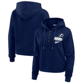 NHL Tampa Bay Lightning WEAR by Erin Andrews Women's Waffle-Knit Pullover Hoodie