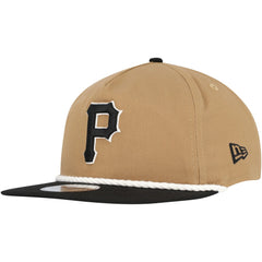 Khaki/Black Pittsburgh Pirates New Era Golfer Snapback Hat