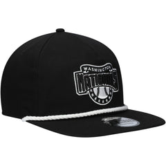 Black Washington Nationals New Era Golfer Snapback Hat