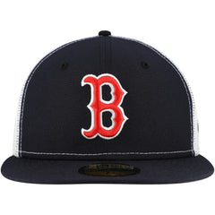 Navy Boston Red Sox New Era Team Color 59FIFTY Trucker Fitted Hat