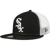 Black Chicago White Sox New Era Team Color 59FIFTY Trucker Fitted Hat