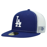 Royal Los Angeles Dodgers New Era Team Color 59FIFTY Trucker Fitted Hat