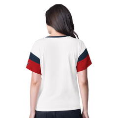 NHL Washington Capitals G-III 4Her by Carl Banks Women's Rink Oversized Rhinestone V-Neck T-Shirt