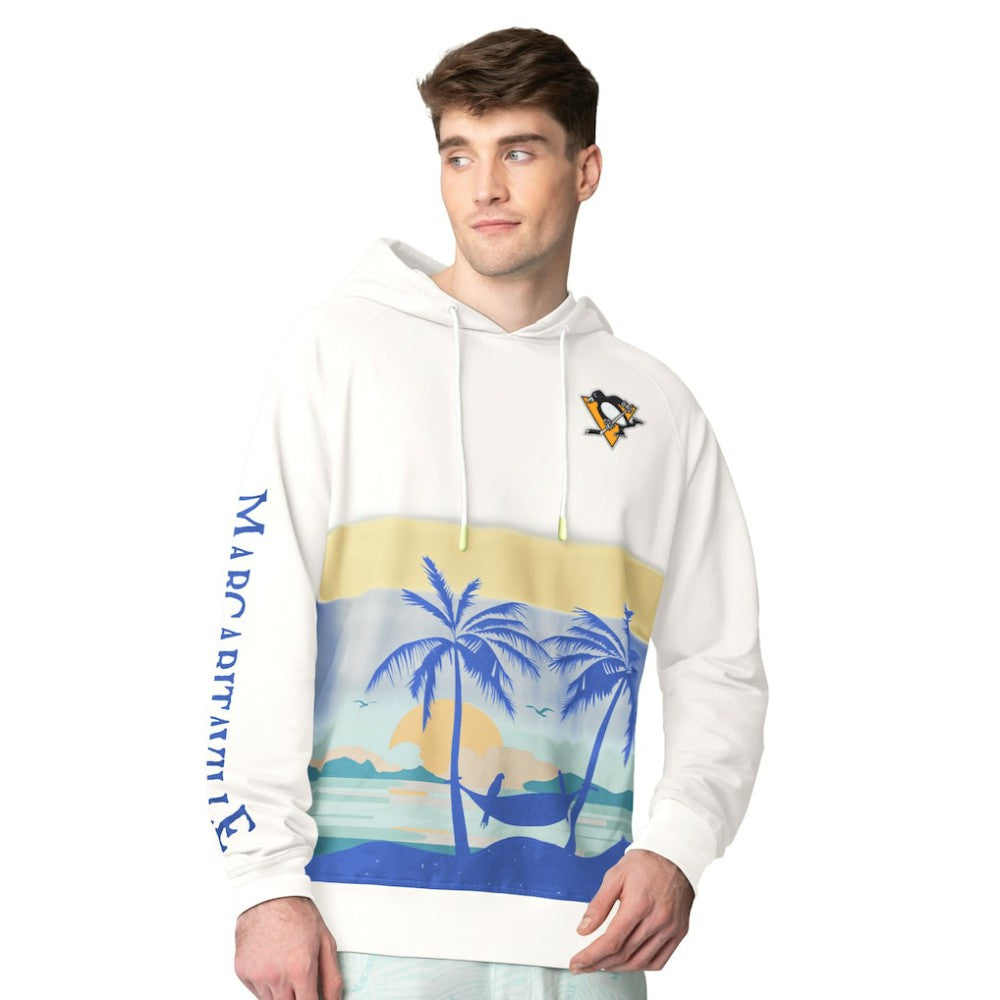 NHL Pittsburgh Penguins Margaritaville Island Dream Peached Pullover Hoodie