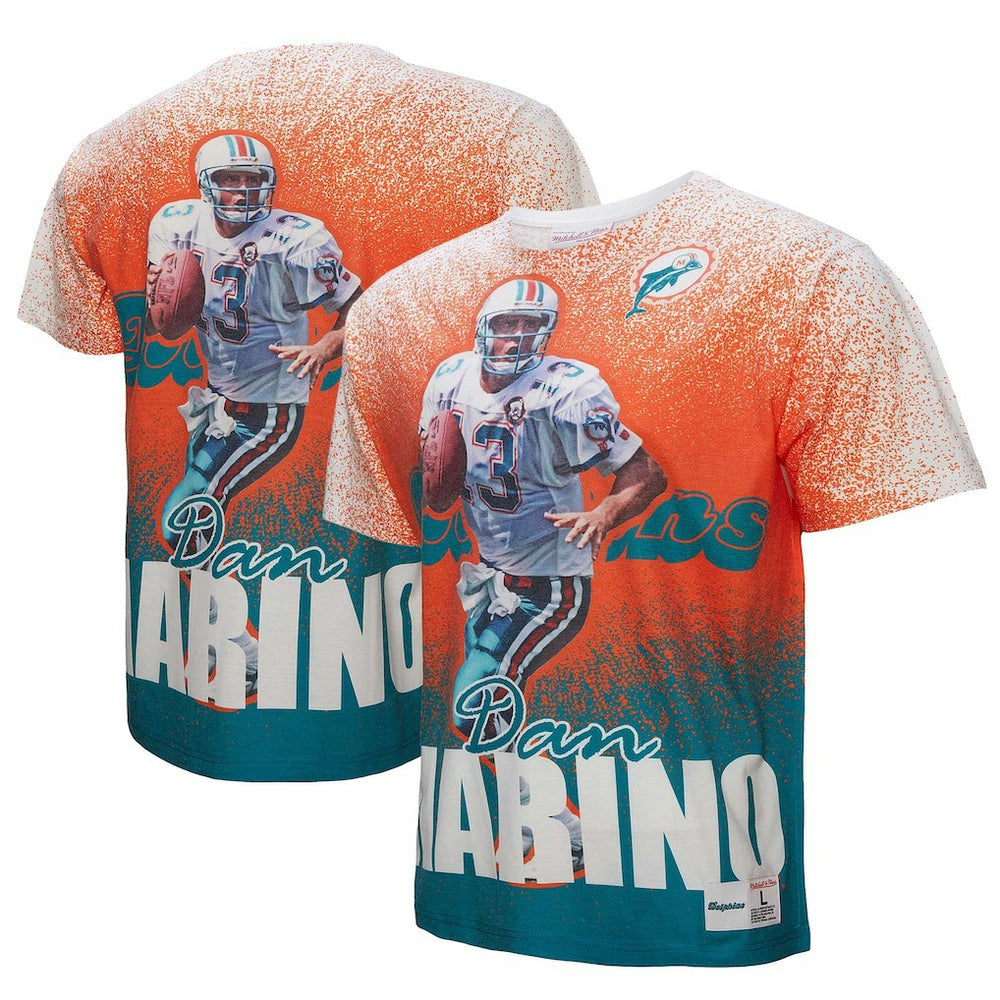 Dan Marino Burst Retired Player T-Shirt - Miami Dolphins T-shirts