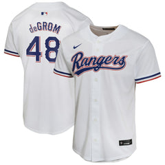 White Jacob deGrom Texas Rangers Nike Youth Home Game Player Jersey