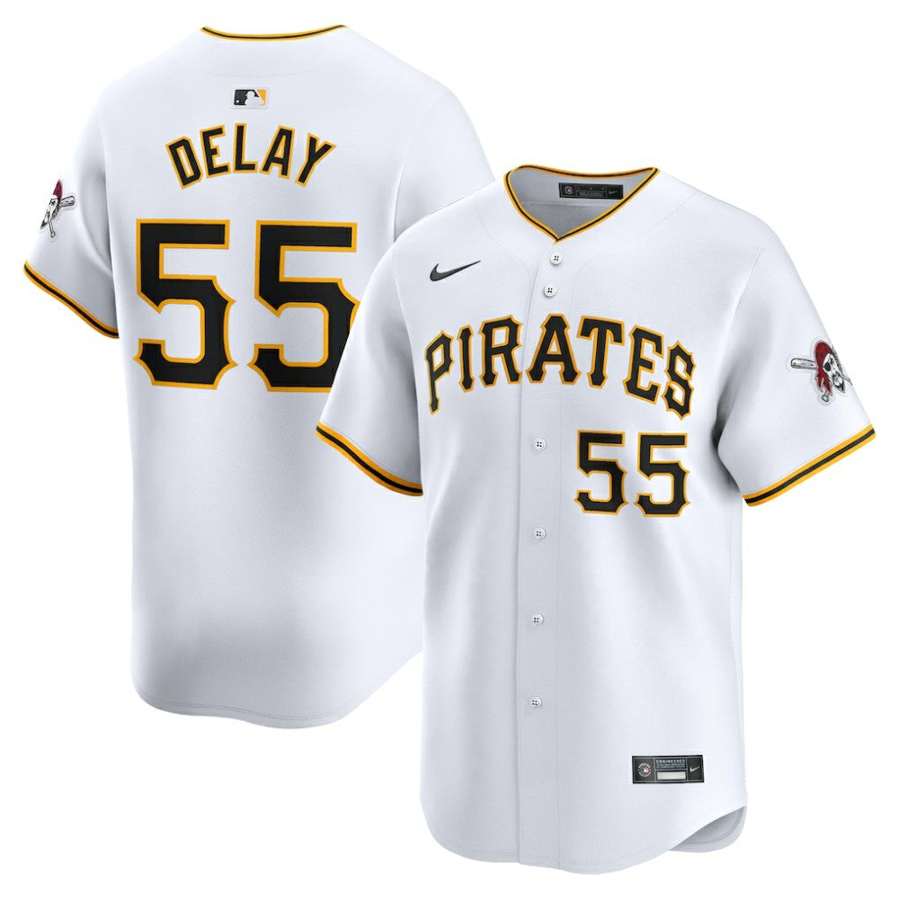 Jason Delay Pittsburgh Pirates Nike Home Limited Player Jersey – White