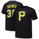 Black Paul Skenes Pittsburgh Pirates Fanatics Big & Tall Name & Number T-Shirt