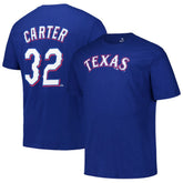 Royal Evan Carter Texas Rangers Fanatics Big & Tall Name & Number T-Shirt