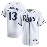 White Junior Caminero Tampa Bay Rays Nike Youth Home Limited Player Jersey