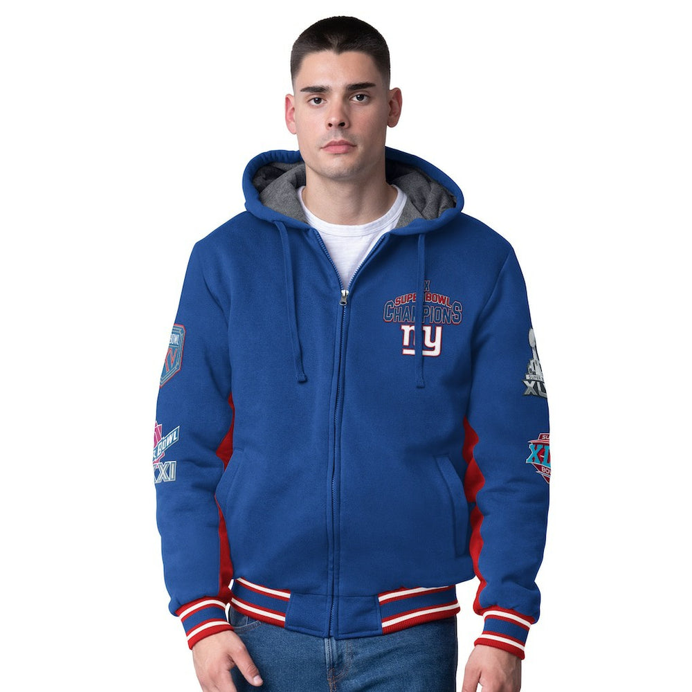 G-III Extreme No Huddle Commemorative Full-Zip Hoodie Jacket - New York Giants Hoodies