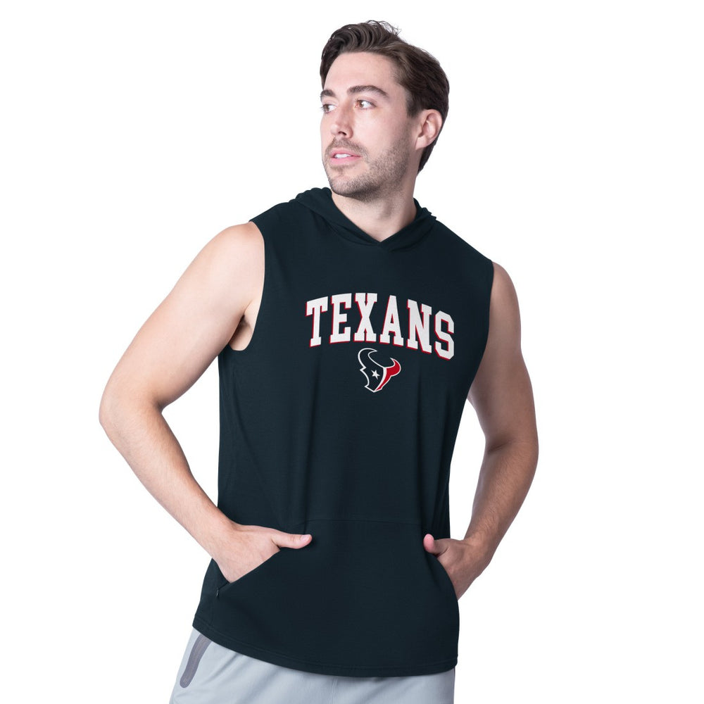 MSX by Michael Strahan Action Sleeveless Pullover Hoodie - Houston Texans Hoodies