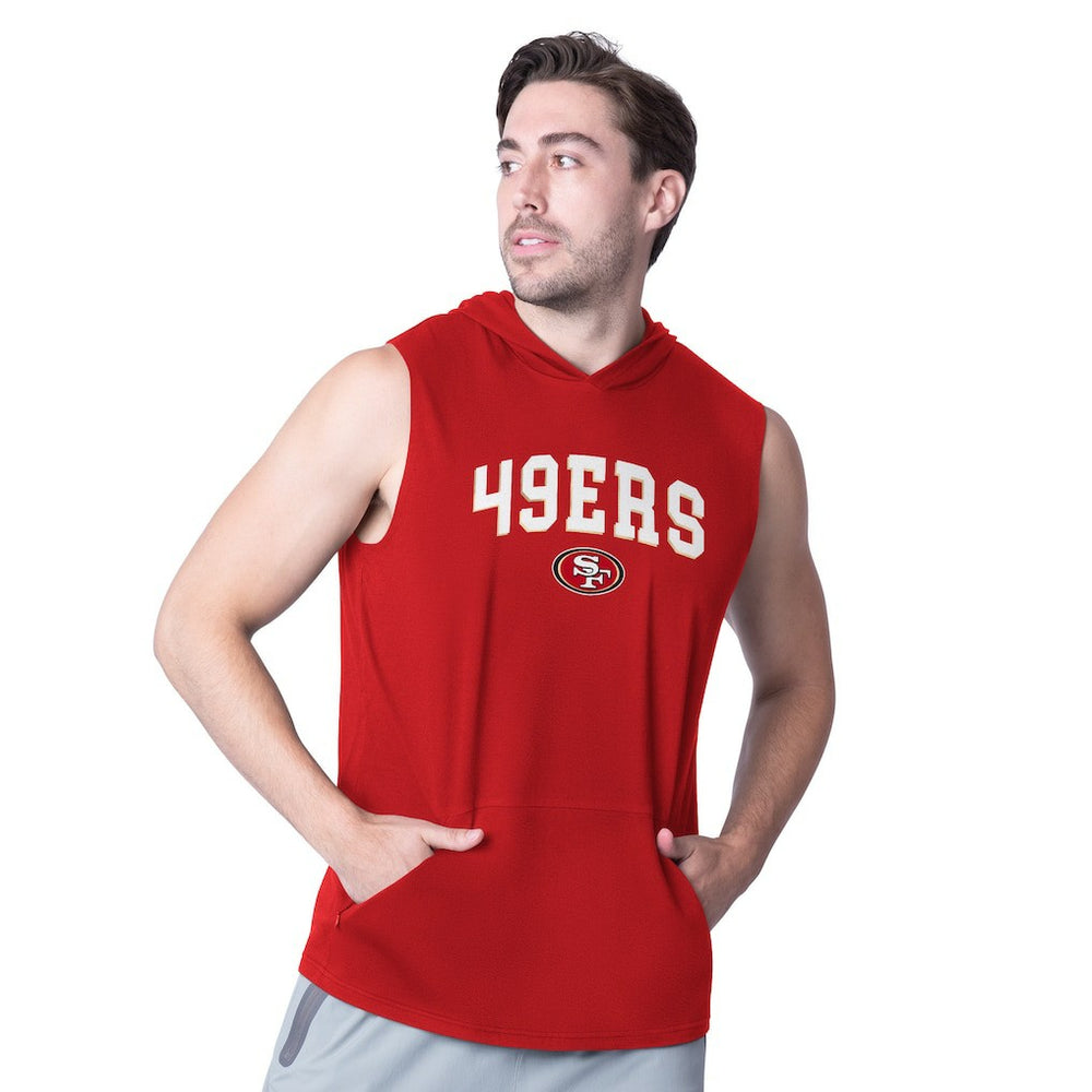 MSX by Michael Strahan Action Sleeveless Pullover Hoodie - San Francisco 49ers Hoodies