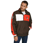 Tommy Hilfiger Gael Lightweight Half-Zip Pullover Hoodie Jacket - Cleveland Browns Hoodies