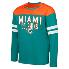 G-III Sports by Carl Banks Adaptive Hail Mary Long Sleeve T-Shirt - Miami Dolphins T-shirts