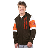 Starter Extreme Vintage Logo Full-Zip Hoodie - Cleveland Browns Hoodies