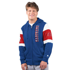 Starter Extreme Vintage Logo Full-Zip Hoodie - New England Patriots Hoodies