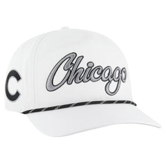 White Chicago Cubs '47 Overhand Speckle Hitch Rope Adjustable Hat