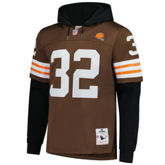 Jim Brown Player Name & Number Hoodie Legacy Jersey - Cleveland Browns Hoodies,Jerseys