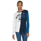 Minnesota Timberwolves Tommy Jeans Women's Amelia Color Blocked Long Sleeve T-Shirt