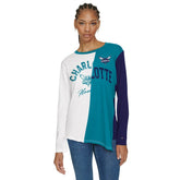 Charlotte Hornets Tommy Jeans Women's Amelia Color Blocked Long Sleeve T-Shirt