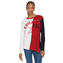 Chicago Bulls Tommy Jeans Women's Amelia Color Blocked Long Sleeve T-Shirt sale