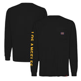 Los Angeles Lakers Sportiqe Unisex Wales Heavyweight Pocket Long Sleeve T-Shirt
