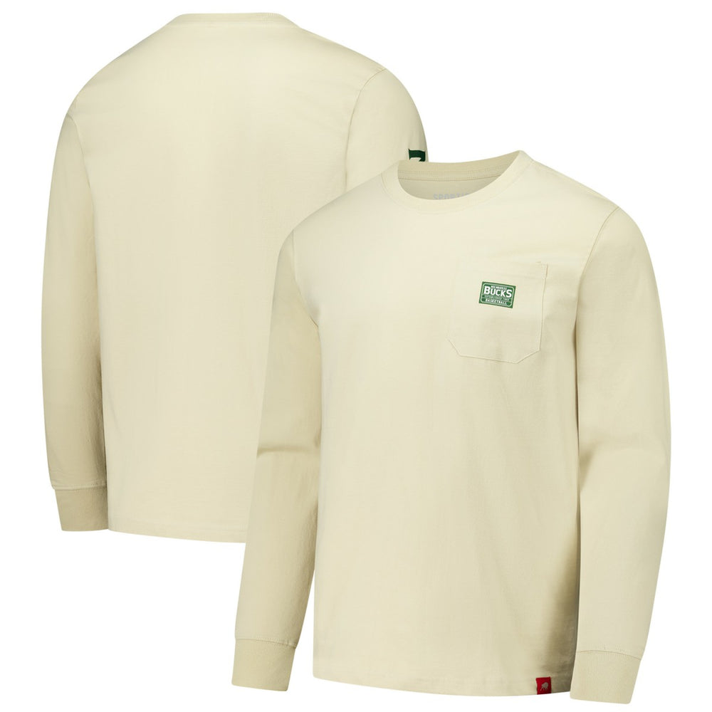 Milwaukee Bucks Sportiqe Unisex Wales Heavyweight Pocket Long Sleeve T-Shirt