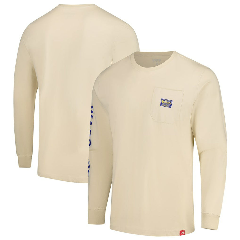 Golden State Warriors Sportiqe Unisex Wales Heavyweight Pocket Long Sleeve T-Shirt sale