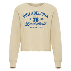 Philadelphia 76ers Sportiqe Unisex High Country Collection Cullen Waffle Knit Long Sleeve T-Shirt
