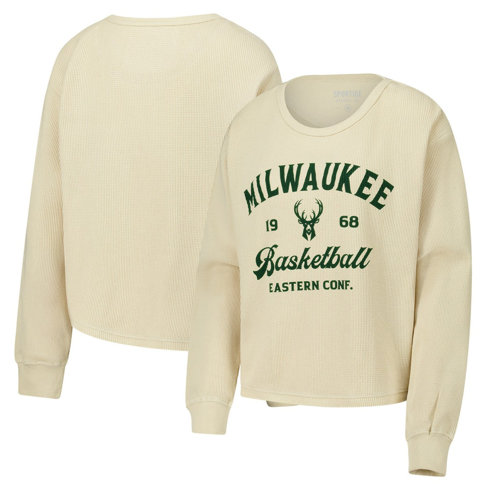 Milwaukee Bucks Sportiqe Unisex High Country Collection Cullen Waffle Knit Long Sleeve T-Shirt