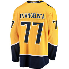 NHL Luke Evangelista Nashville Predators Fanatics Premier Breakaway Player Jersey