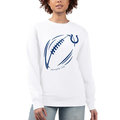 G-III 4Her by Carl Banks Women's Football Logo Graphic Fleece Tri-Blend Pullover Sweatshirt - Indianapolis Colts Pullover
