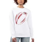 G-III 4Her by Carl Banks Women's Football Logo Graphic Fleece Tri-Blend Pullover Sweatshirt - Kansas City Chiefs Pullover