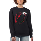 G-III 4Her by Carl Banks Women's Football Logo Graphic Fleece Tri-Blend Pullover Sweatshirt - Kansas City Chiefs Pullover