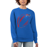 G-III 4Her by Carl Banks Women's Football Logo Graphic Fleece Tri-Blend Pullover Sweatshirt - Buffalo Bills Pullover