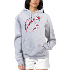 G-III 4Her by Carl Banks Women's Football Logo Fleece Tri-Blend Pullover Hoodie - Kansas City Chiefs Hoodies
