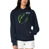 G-III 4Her by Carl Banks Women's Football Logo Fleece Tri-Blend Pullover Hoodie - Seattle Seahawks Hoodies