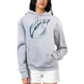 G-III 4Her by Carl Banks Women's Football Logo Fleece Tri-Blend Pullover Hoodie - Philadelphia Eagles Hoodies