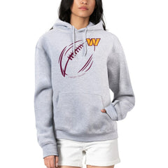 G-III 4Her by Carl Banks Women's Football Logo Fleece Tri-Blend Pullover Hoodie - Washington Commanders Hoodies